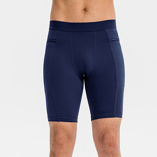 Men's Tight Gym Shorts With Zip Pockets